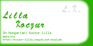 lilla koczur business card